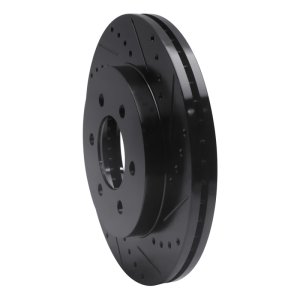 Ford F-150 Brake Rotor (1) - Front Right - R1 Concepts - Drilled & Slotted - Black - `04-`08